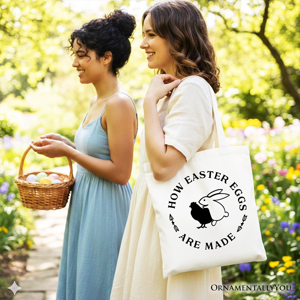 Funny Easter Bunny Tote Bag And A Cool Design