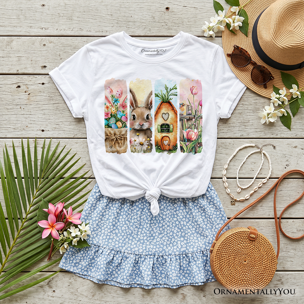 Easter Kids Floral Bunny Light Cotton Tee