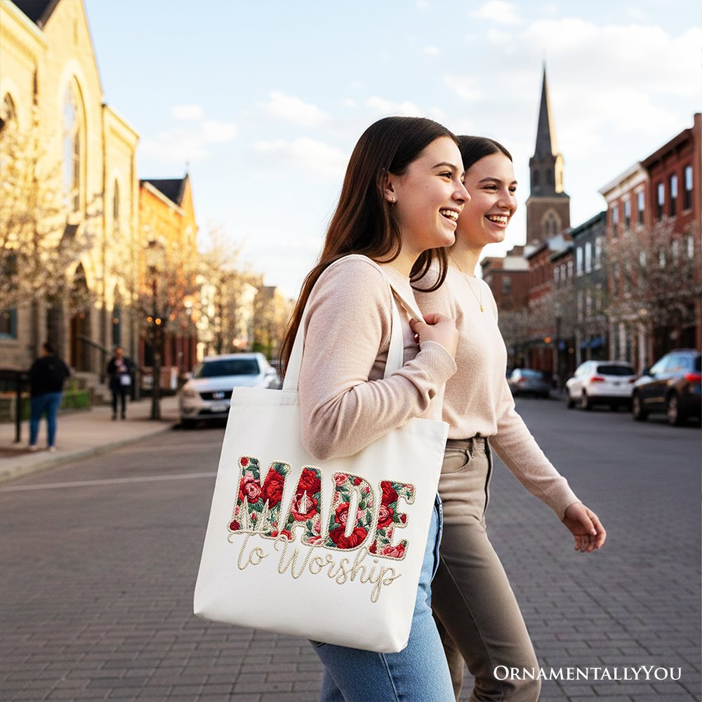 For the Christian And Floral Canvas Bags