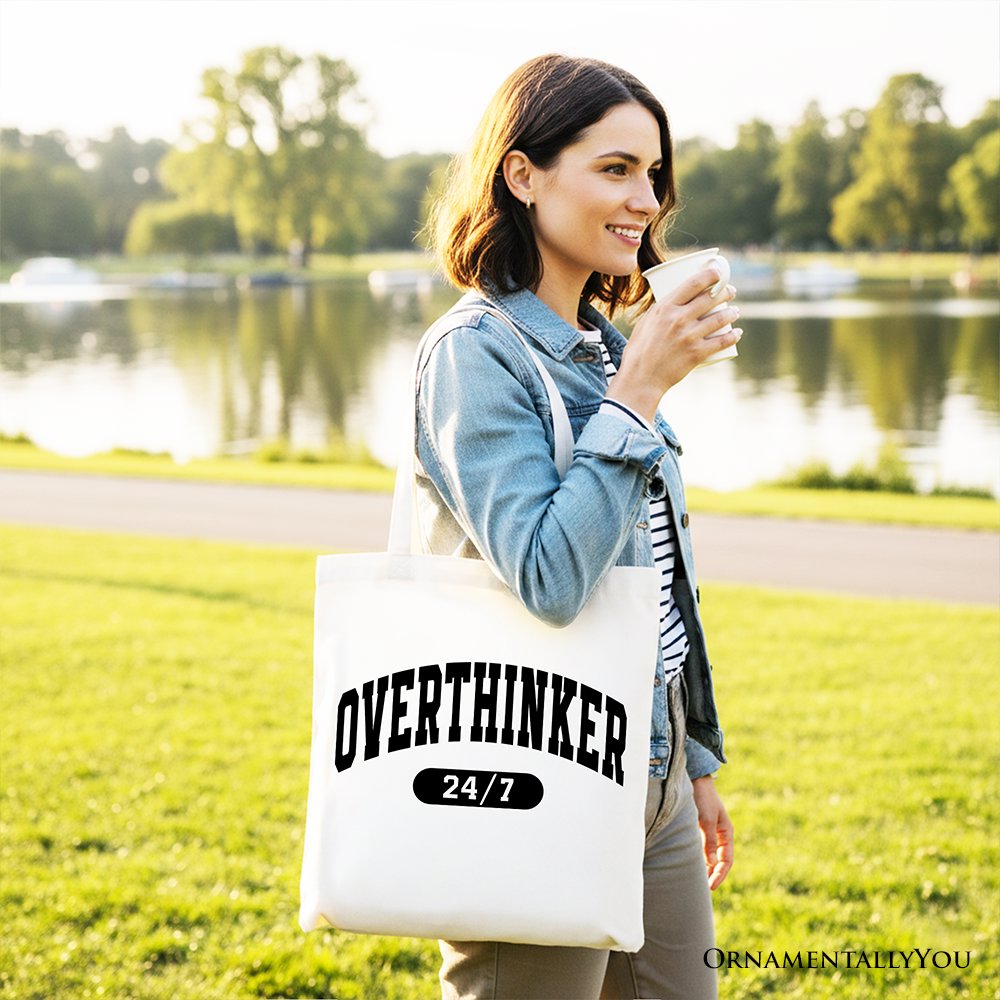 Minimalist Overthinker Tote Bag and Gift for Her