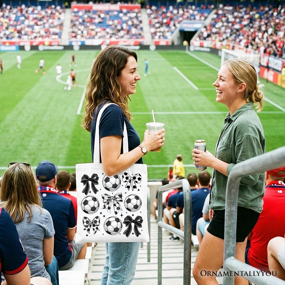 Trendy Coquette Bows And A Soccer Mom Tote Bag