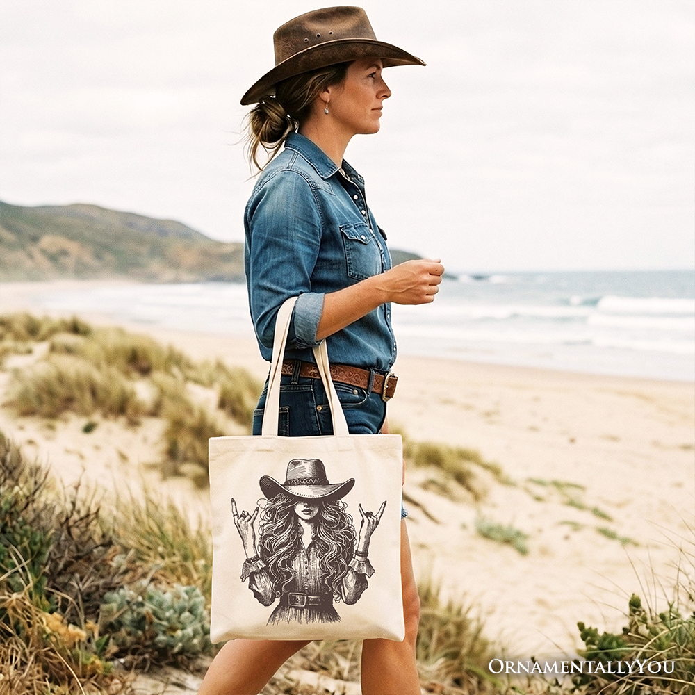 Western Cowgirl Rocker Tote Bag and a Gift
