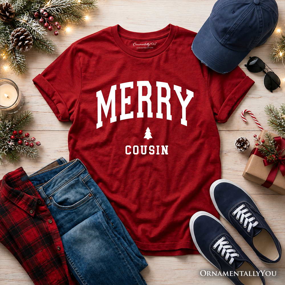 Kids Merry Cousin Retro Style and Christmas Tee