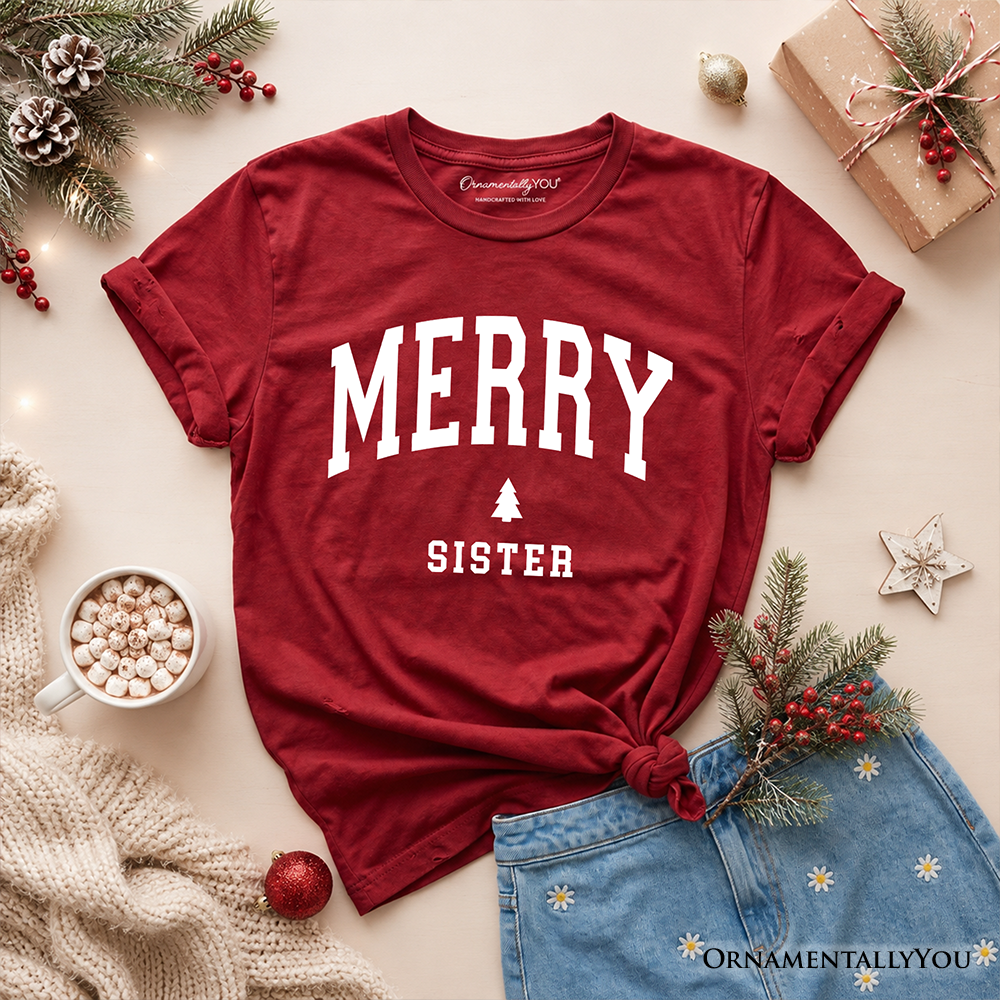 Retro Christmas Matching Kids and Sister Tee
