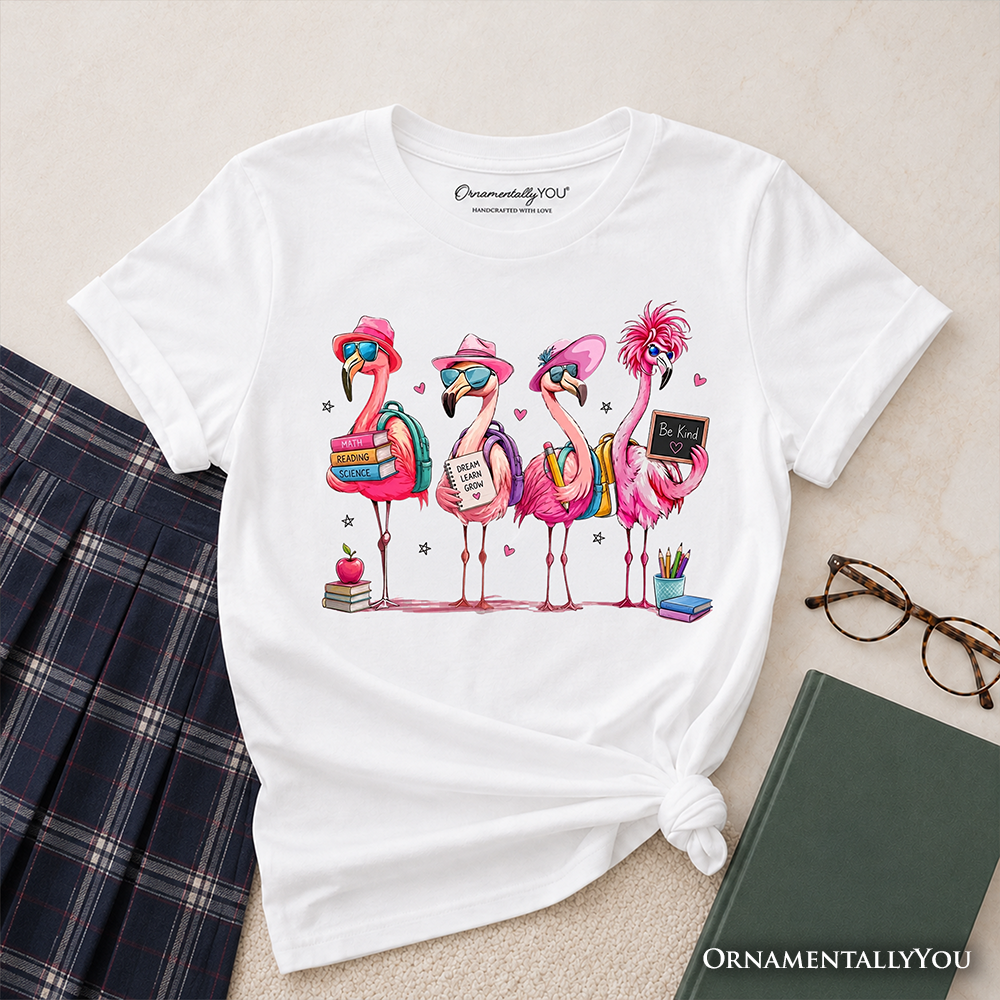 The Kids Flamingo Back to School Tee And Shirt