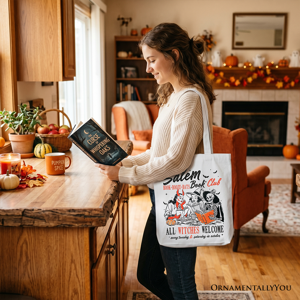 Salem Book Club Witches Tote Bag for a Reader
