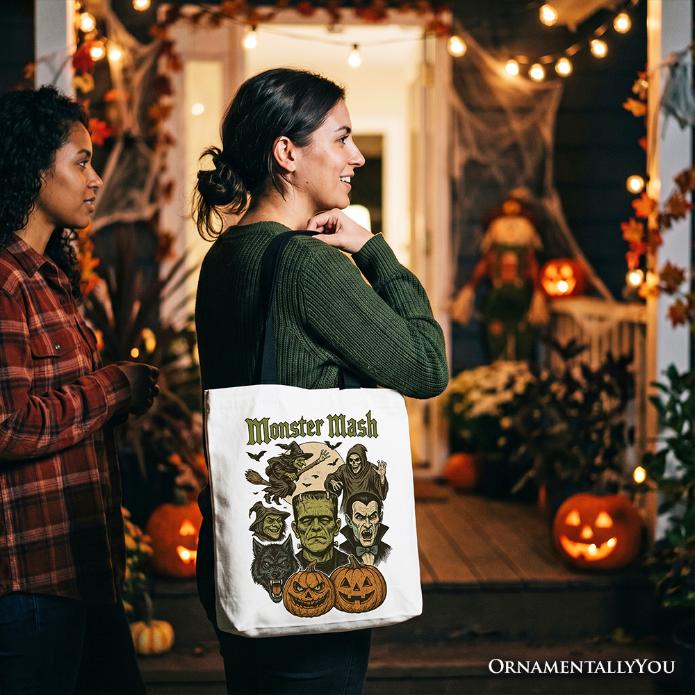 Monster Mash Halloween Classic Canvas Tote Bag