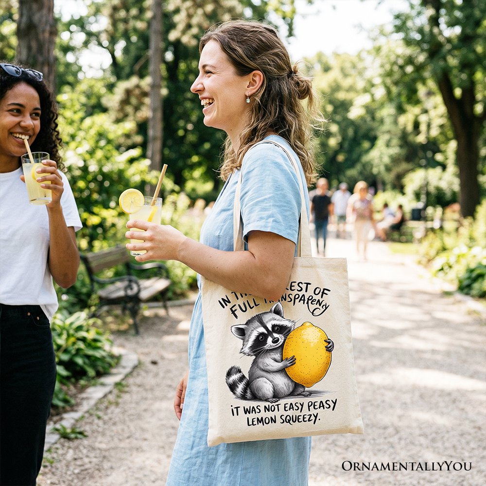 Funny Raccoon Tote Bag And A Sarcastic Gift