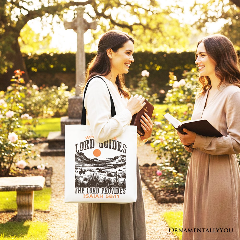 Western Christian Tote Bag For Church And Art