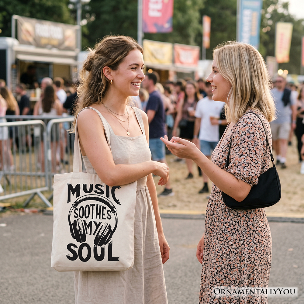 Music Soothes My Soul Festival Canvas Tote Bag