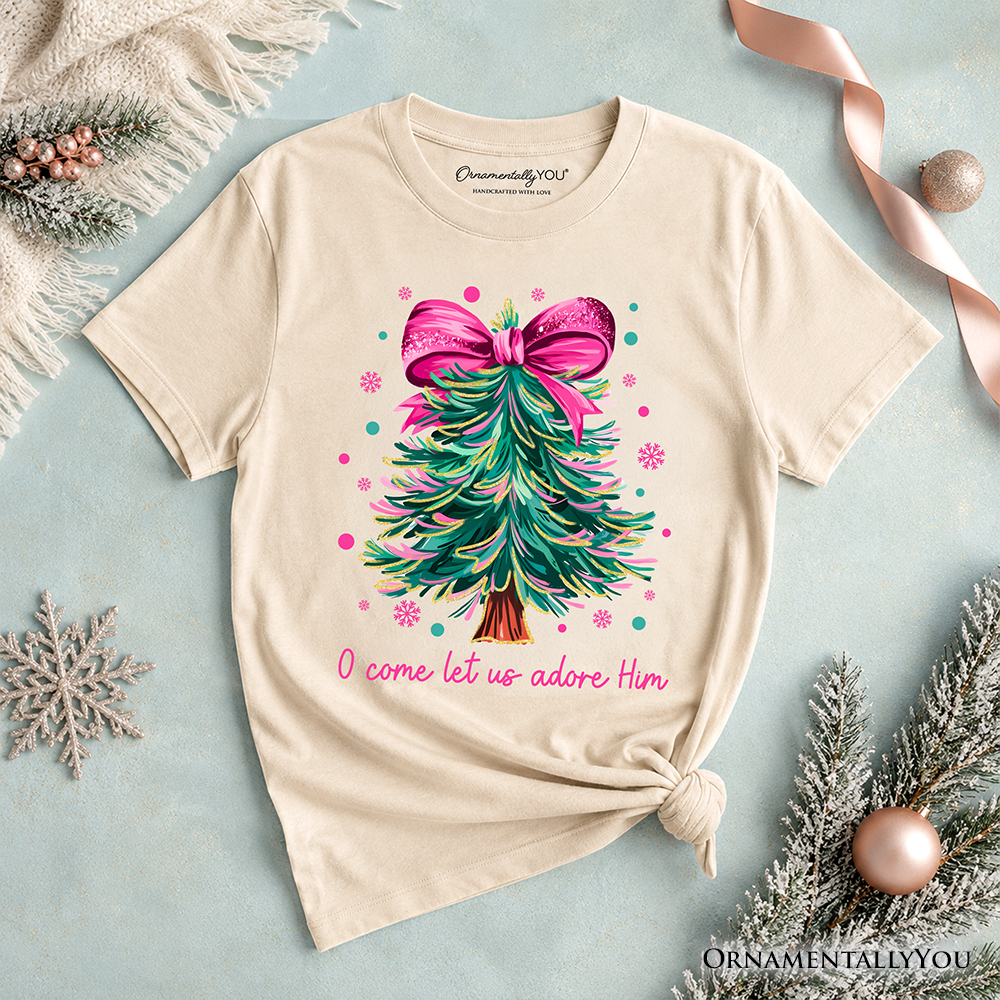 Kids Glitter Christmas Tree and the Bow Tee