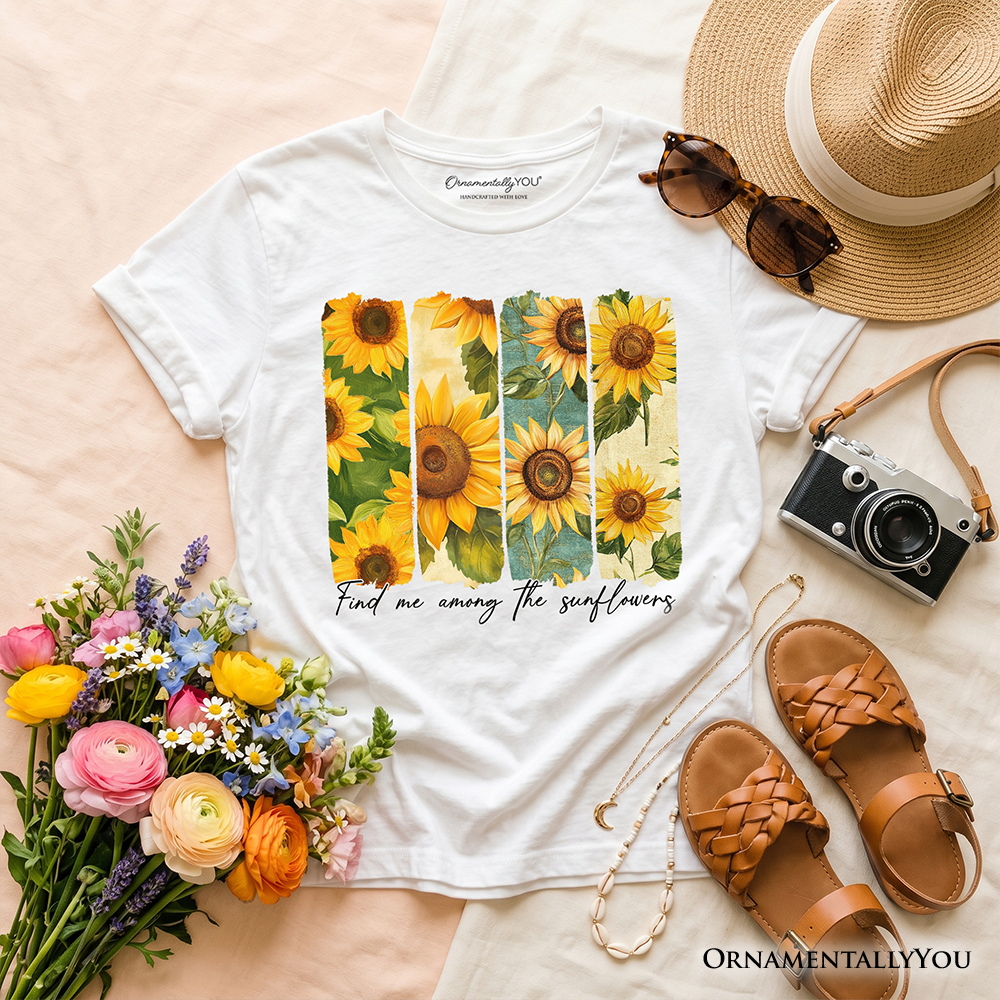 Find Me Among the Sunflowers Kids Cotton Tee