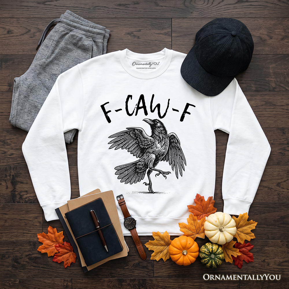 Snarky Gothic Raven Crewneck and Midweight Top