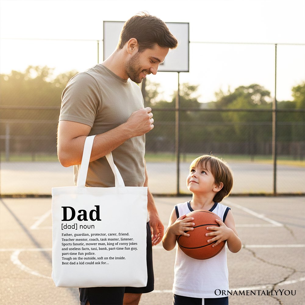 Funny Dad Definition Canvas Tote Bag and Gift