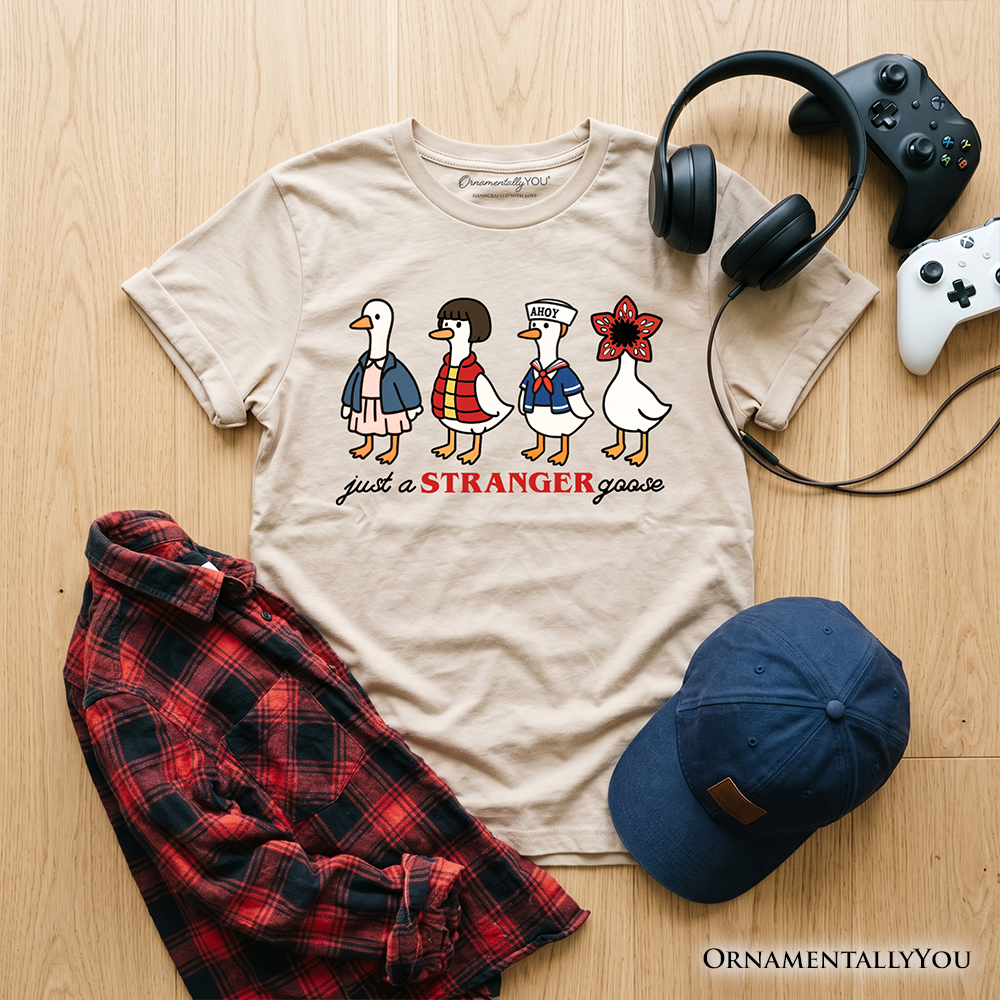 Retro Funny Stranger Goose Tee and Soft Kids Tee