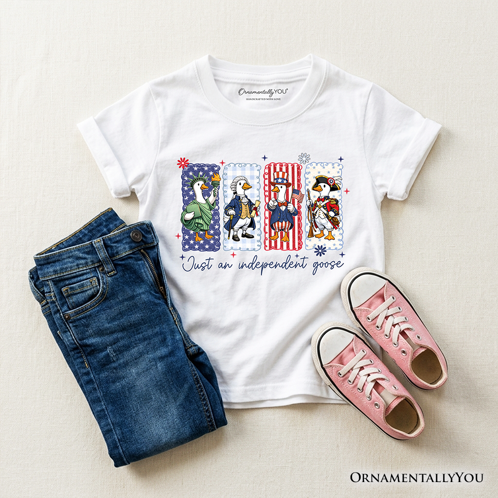 Kids and the Funny Goose Patriotic Cotton Tee