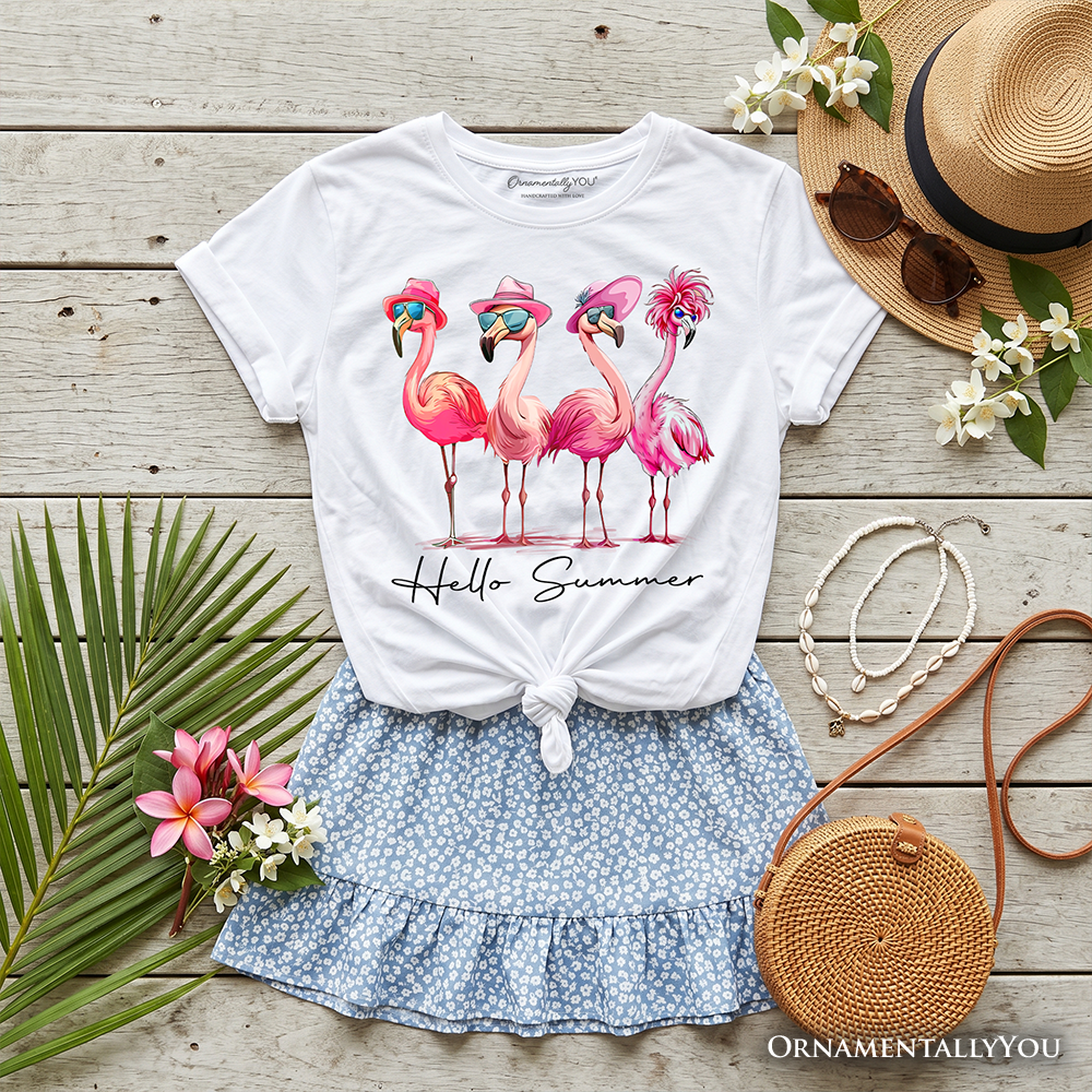 Youth Flamingo Summer Tee And Soft Cotton