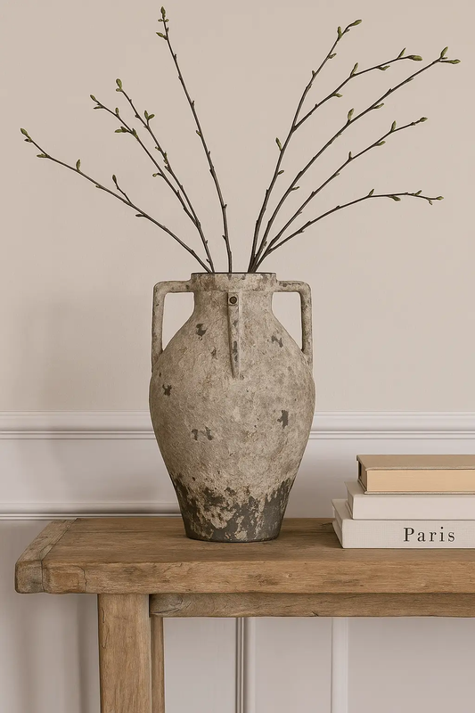Found Metal Urn with Handles β Vintage-Inspired - Tampa Home & Garden Store