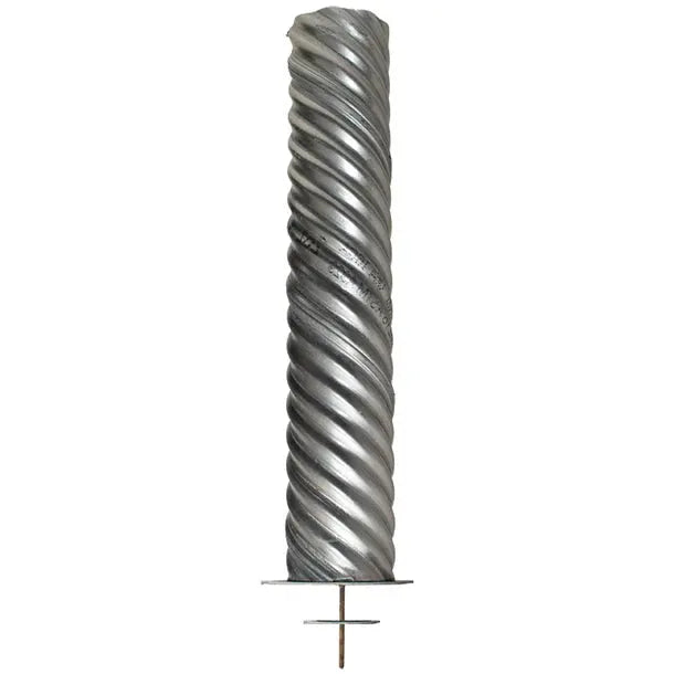 Foundation sleeve for aluminum flagpole, galvanized steel with spiral twist and grounding rod on Tampa Home & Garden Store