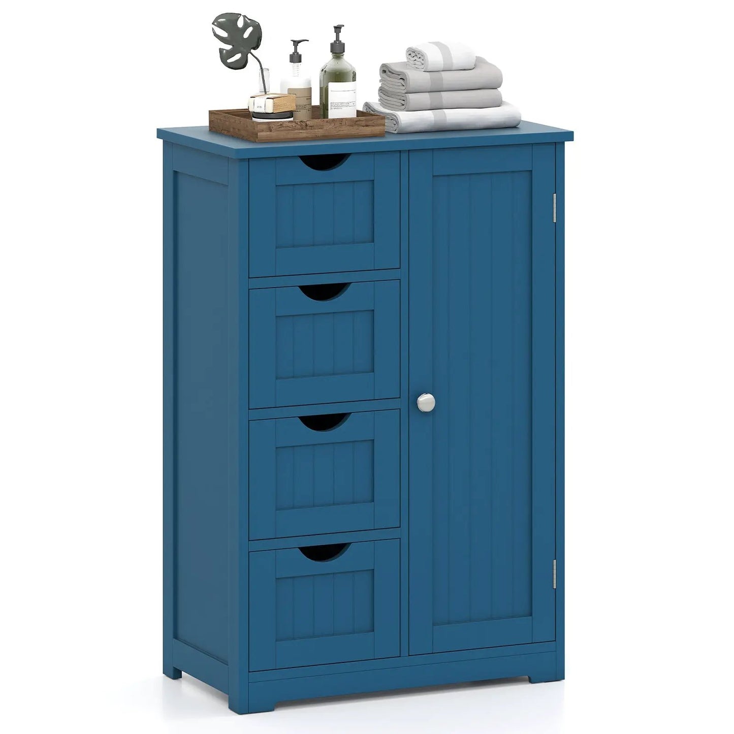 Standing Indoor Wooden Cabinet with 4 Drawers-Brown - Tampa Home & Garden Store