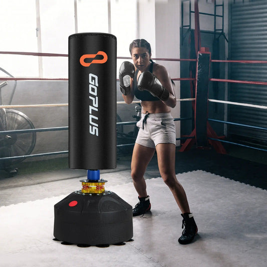 Freestanding punching bag with suction cup base, black DirectDeals setup in gym in Tampa Home & Garden Store