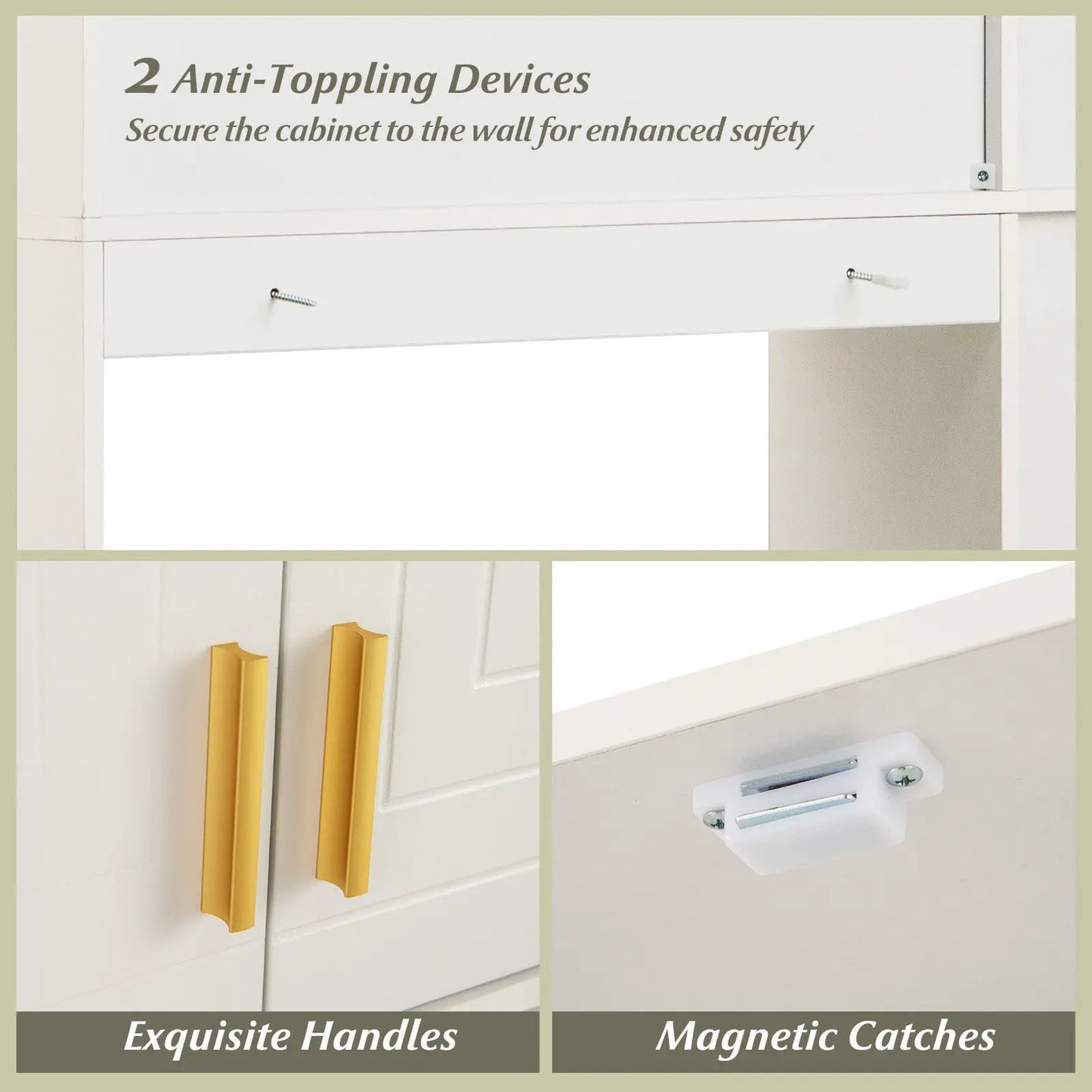 White freestanding over-the-toilet cabinet with 2 doors by DirectDeals on Tampa Home & Garden Store