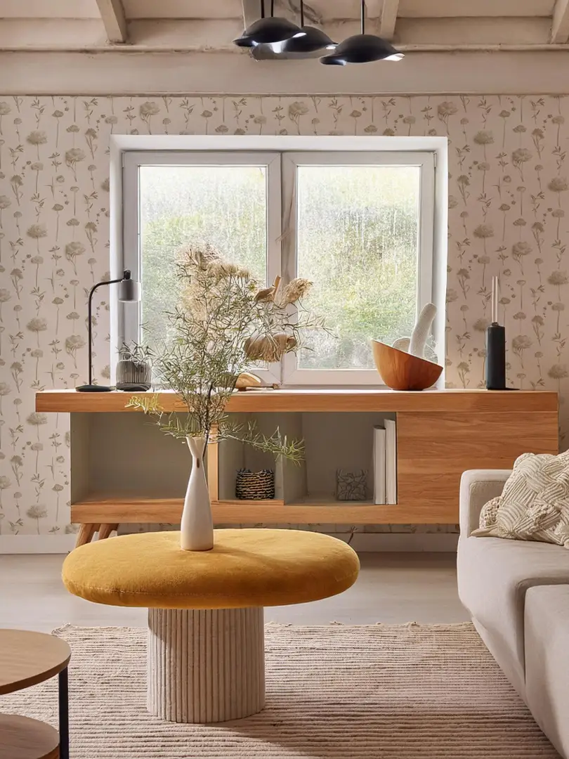 Fresh to Death Wallpaper, small pattern, neutrals - Tampa Home & Garden Store