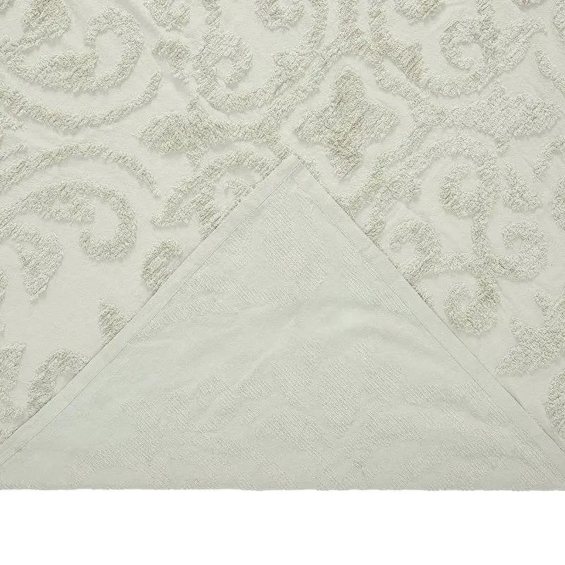 Cotton chenille 3-piece coverlet set in sage with a textured pattern for a cozy bedroom on Tampa Home & Garden Store