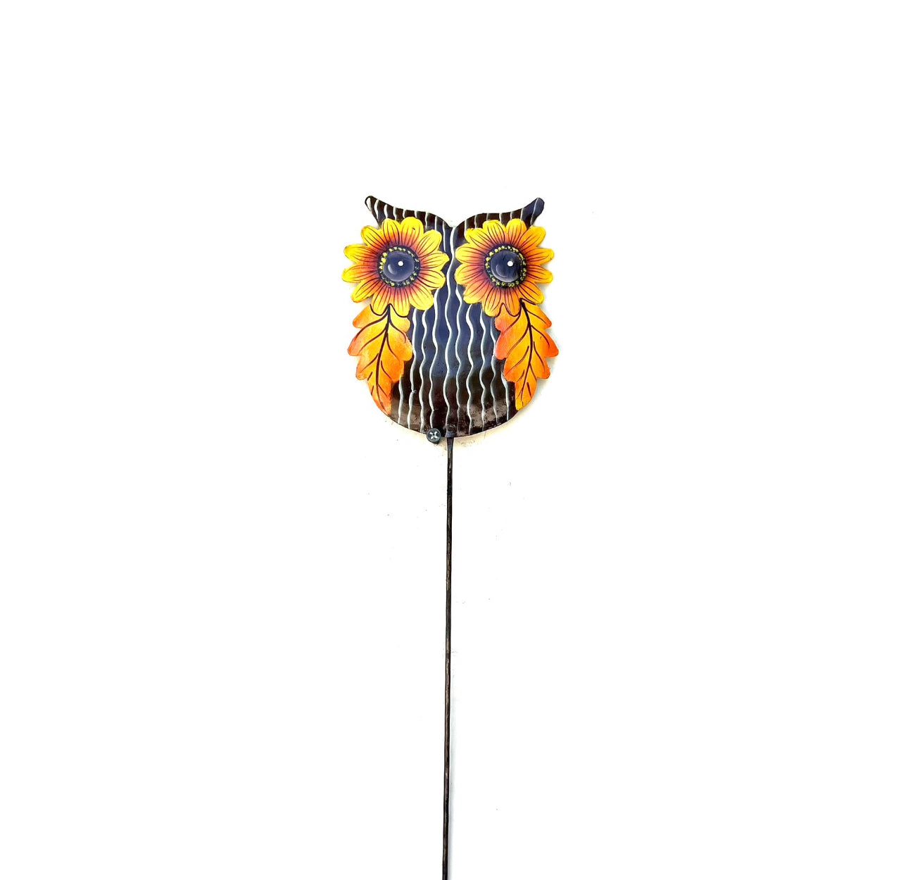 Sunflower Owl Garden Stake