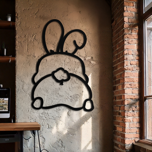 Funny Bunny Butt Metal Wall Art – Playful Easter Rabbit Decor- KAF622 - Tampa Home & Garden Store