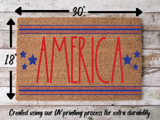 Funny Doormat, Coir Doormat, Welcome Mat, Housewarming Gift, America Welcome Doormat, Stars Front Door Doormat, Welcome Doormat, New Homeowner Gift DECOE-CM-103 - Tampa Home & Garden Store