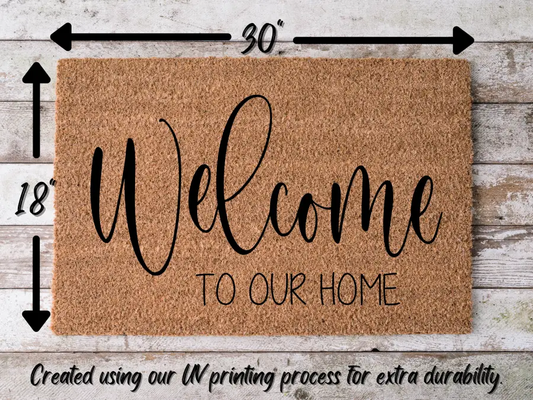 Funny Doormat, Coir Doormat, Welcome Mat, Housewarming Gift, Welcome Doormat, Welcome To Our Home Front Door Doormat, Welcome Doormat, New Homeowner Gift DECOE-CM-100 - Tampa Home & Garden Store