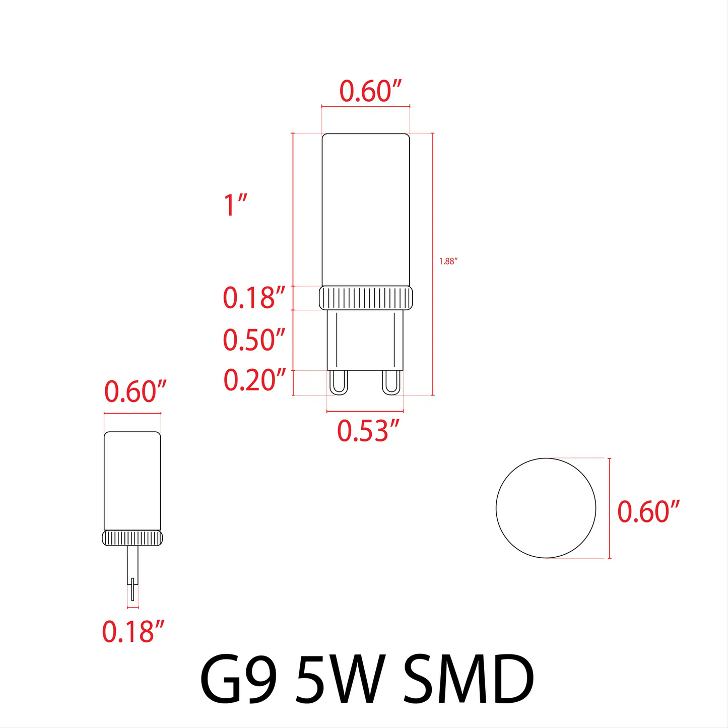 G9 5W LED bulb pack, 12V dimmable SMD LED on Tampa Home & Garden Store