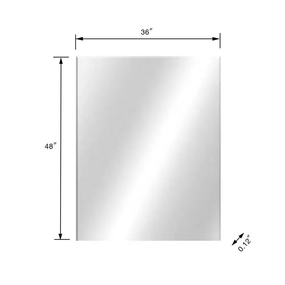 36-in x 30-in Flush Mount Bathroom Wall Mirror - Hang Vertically or Horizontally - Tampa Home & Garden Store