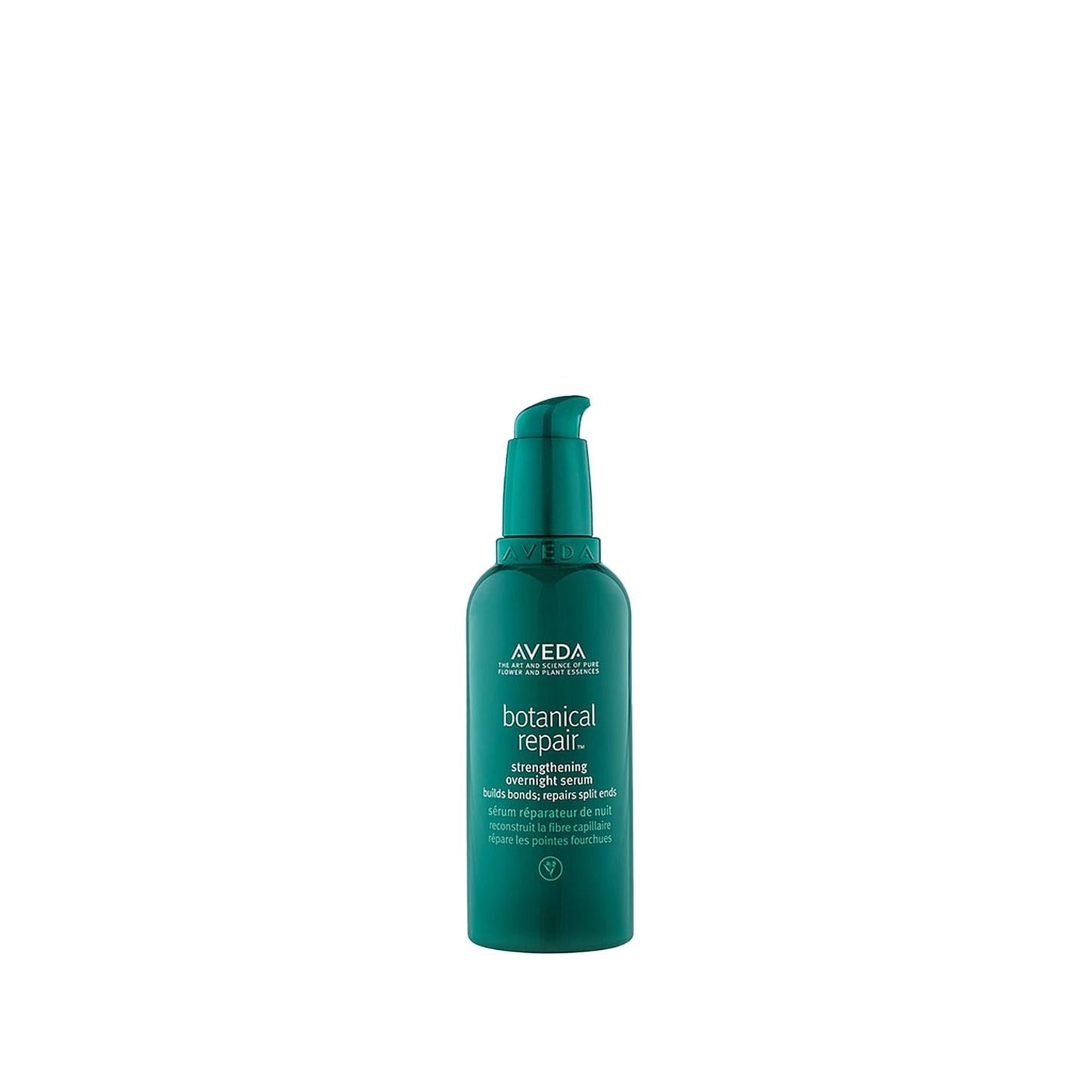 Aveda Botanical Repair Strengthening Overnight Serum bottle with teal pump for damaged hair on Tampa Home & Garden Store