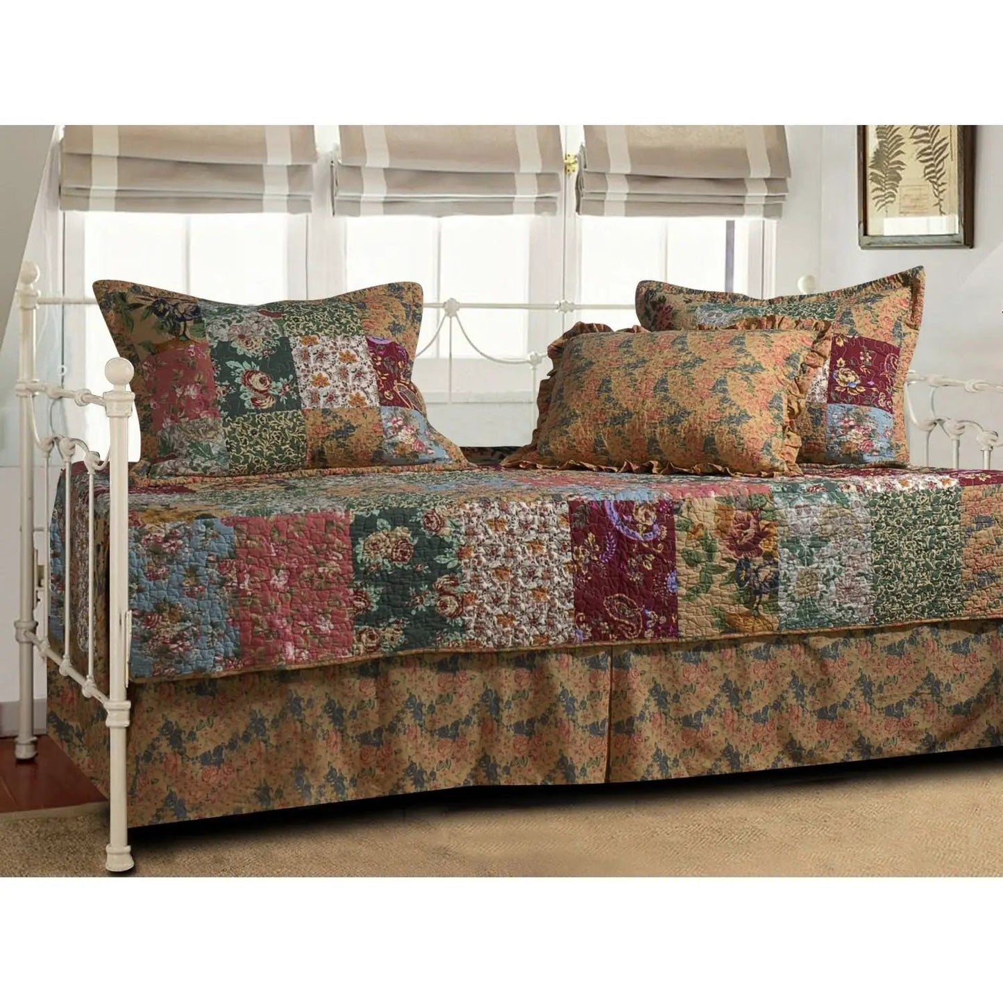 Floral 5-Piece Daybed Ensemble Bedding Set - Tampa Home & Garden Store