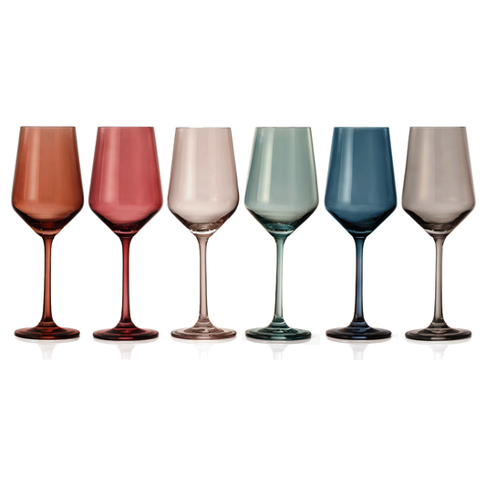 Tonal Stemmed Wine Glasses Set of 6 Pieces