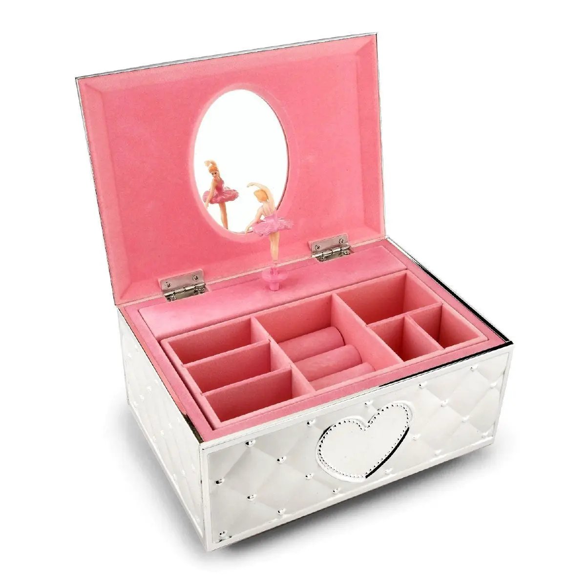 Musical Fur Elise Girls Ballerina Keepsake Metal Pink Lined Jewelry Box - Tampa Home & Garden Store