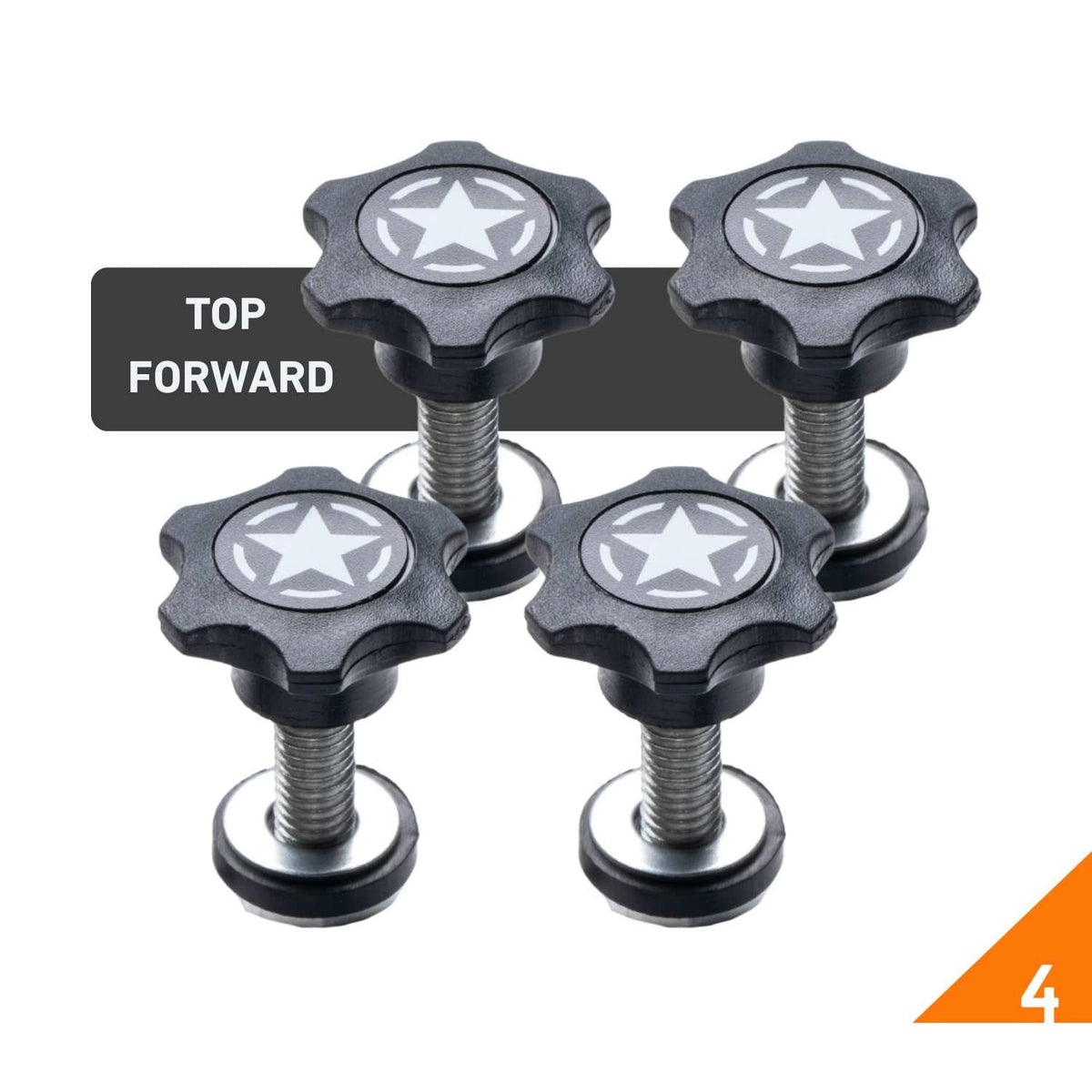 GP-Star quick-release thumbscrew set 4-pack for car gear with star-knob tops GPCA on Tampa Home & Garden Store