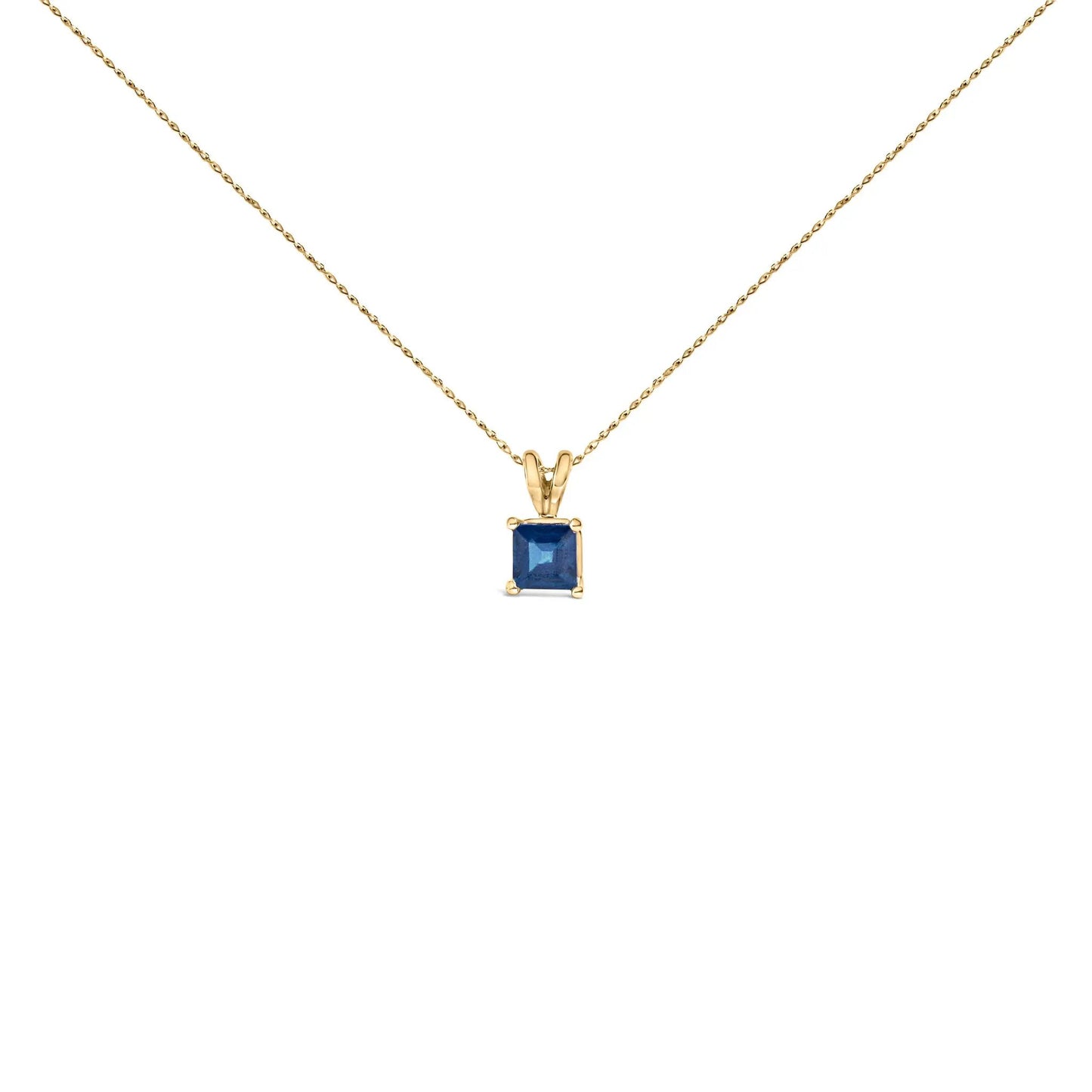 14K white gold amethyst square pendant necklace on delicate chain on Tampa Home & Garden Store