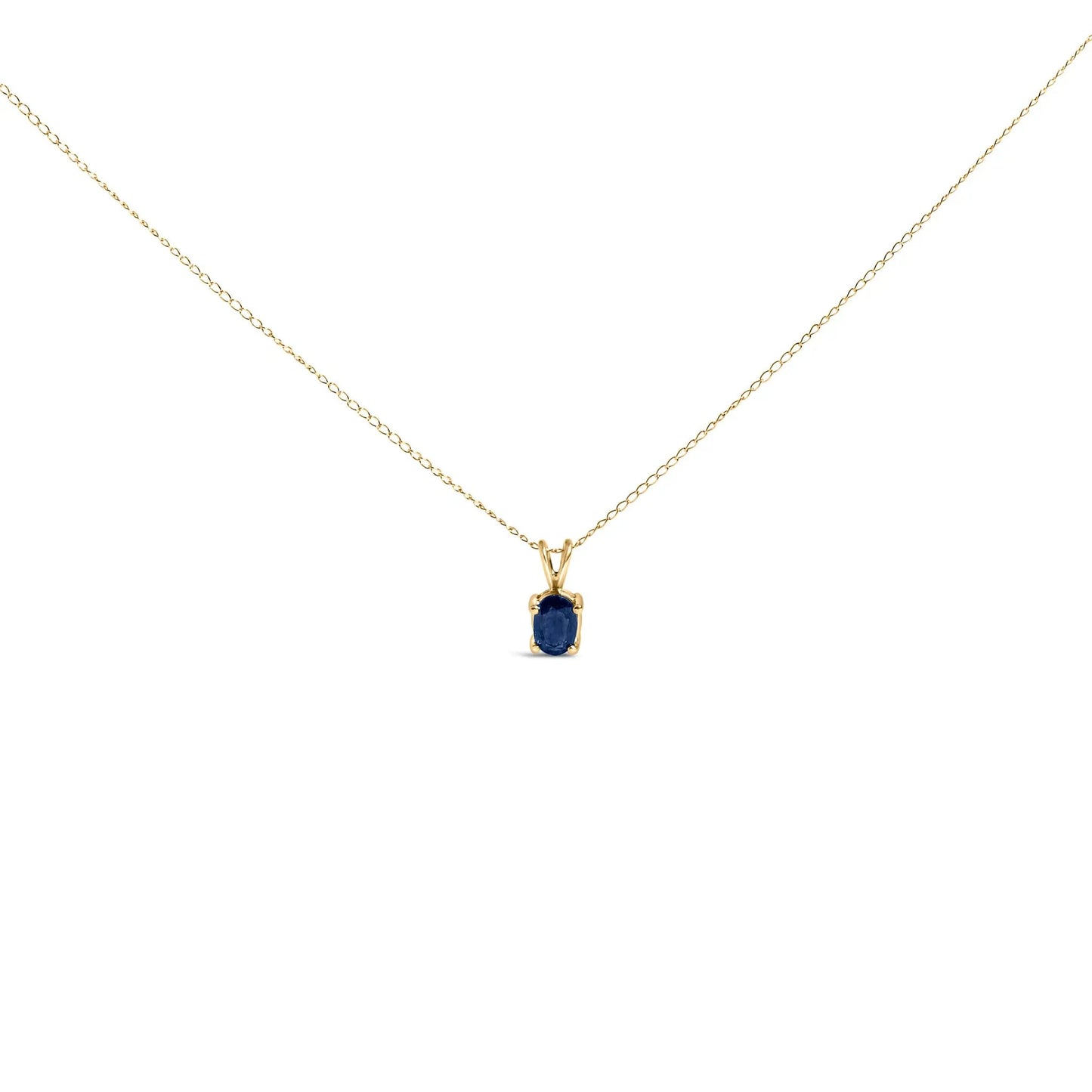 Amethyst pendant necklace with gold-tone chain 6x4mm on Tampa Home & Garden Store