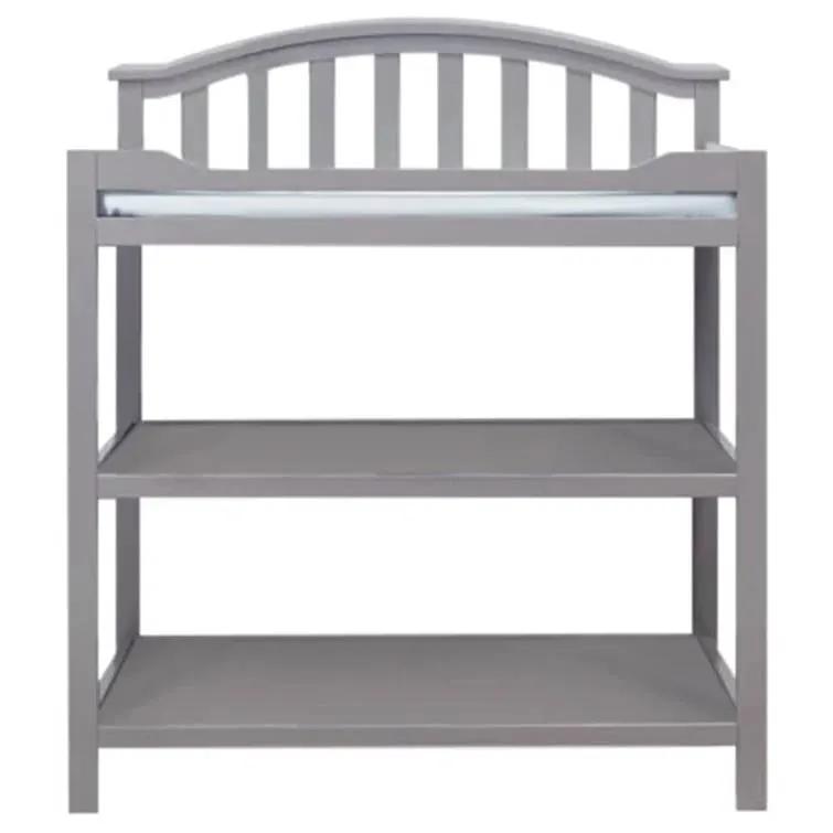 SF Home Baby Toddler Changing Table in Grey Wood Finish with Changing Pad - Tampa Home & Garden Store