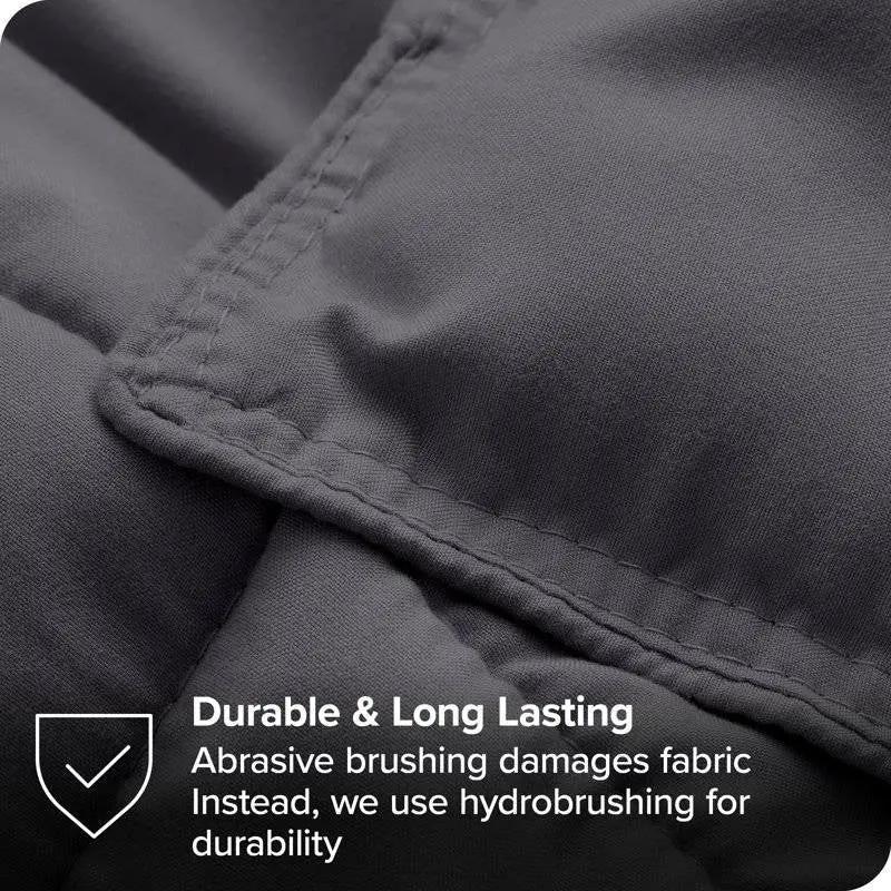 Twin size soft down-alternative comforter grey by HomePacific, quilted all-season bedding on Tampa Home & Garden Store