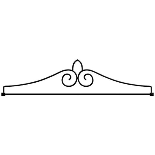 Garden Flag Wall Hanger 13.5 inch wide black wrought-iron scrollwork on Tampa Home & Garden Store