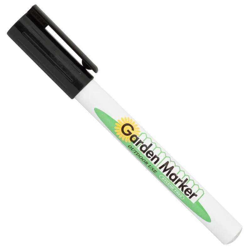 Garden Marker Pen for Wood & Plastic Labels by Grow Organic, white body, black cap on Tampa Home & Garden Store