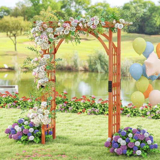 Garden Archway Arch Lattice Trellis Pergola for Climbing Plants and Outdoor Wedding Bridal Decor - Tampa Home & Garden Store
