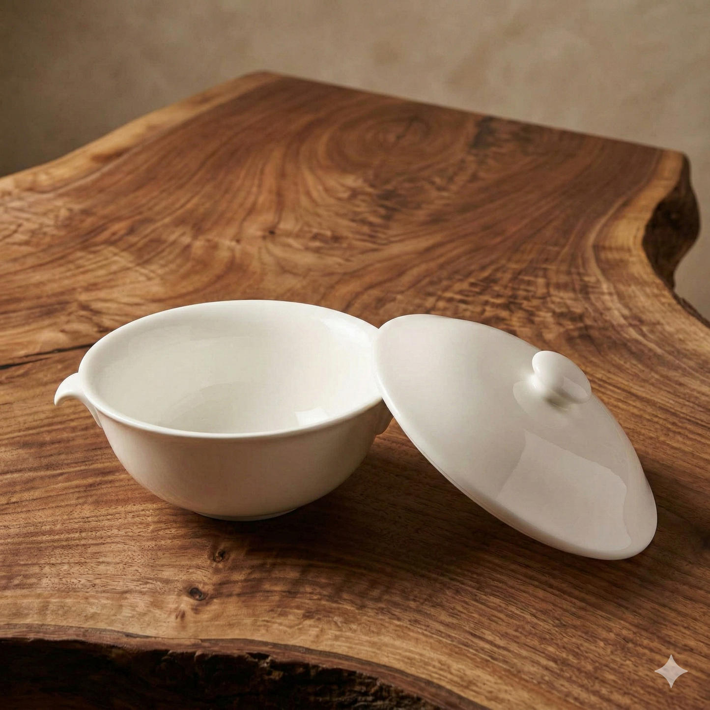 Carol ceramic soup bowls with lids, white, set of 4 for dinnerware on Tampa Home & Garden Store