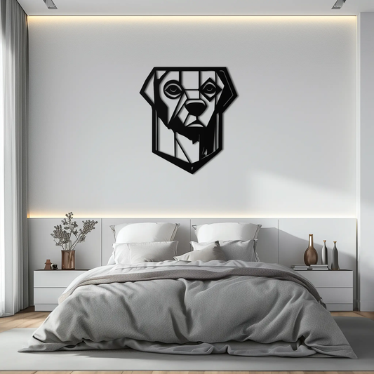 Geometric Dog Metal Wall Art - Modern Steel Animal Silhouette Decor - KAF468 - Tampa Home & Garden Store