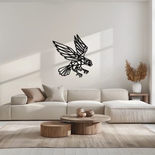 Geometric Eagle Metal Wall Art - Modern Steel Wall Decor - KAF042 - Tampa Home & Garden Store