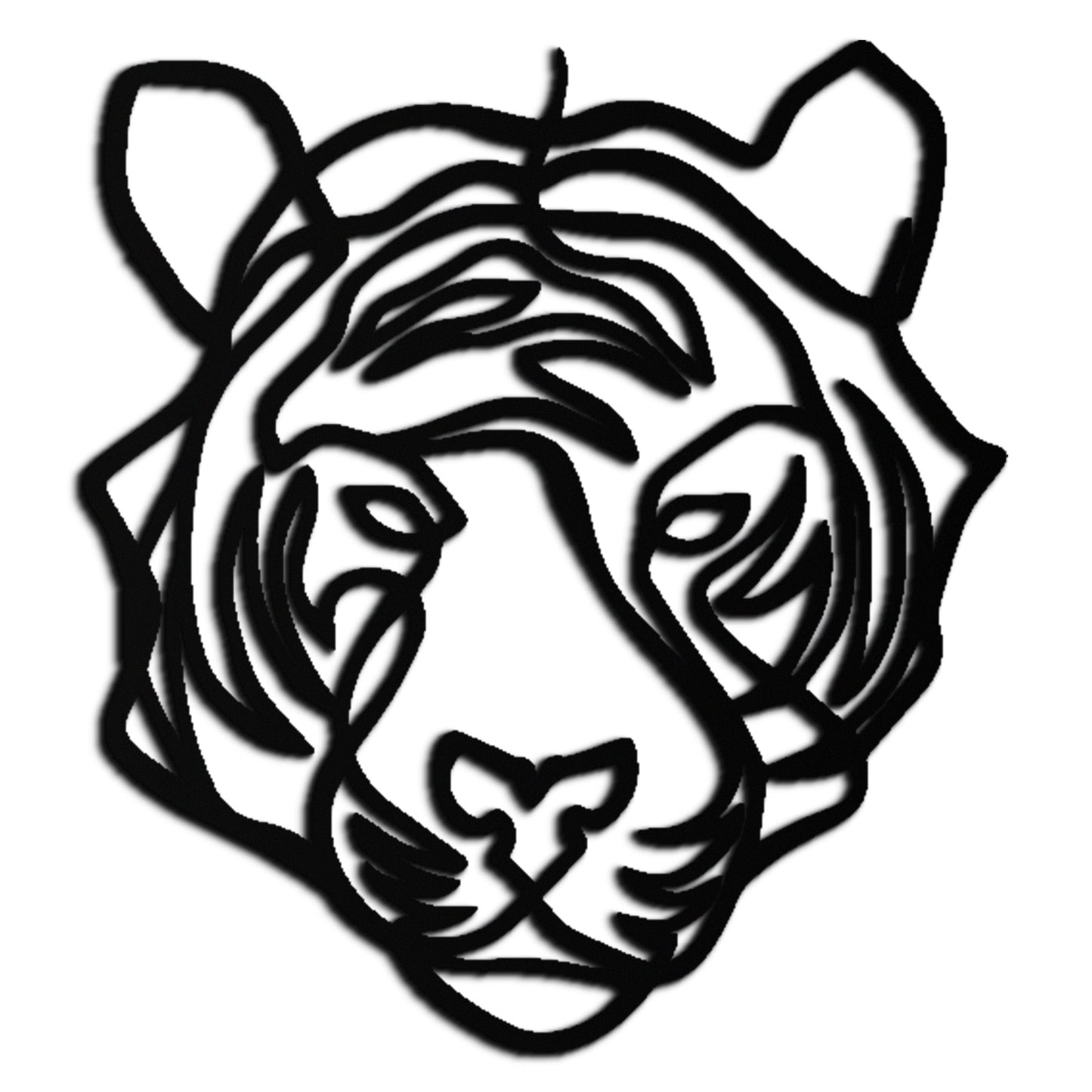 Geometric Tiger Metal Wall Art - Modern Minimalist Decor - KAF207 - Tampa Home & Garden Store